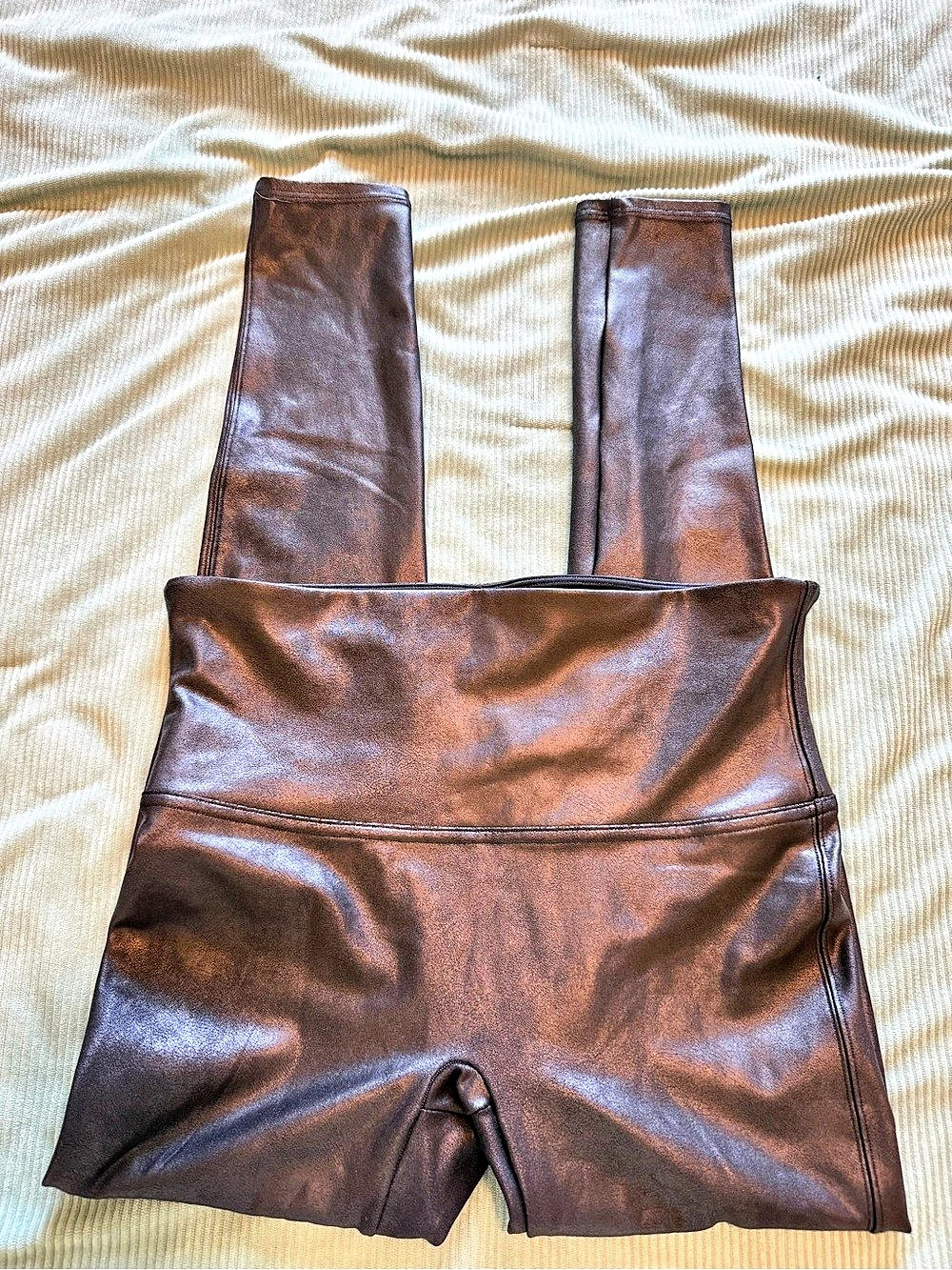 SPANX Faux Leather High Waist Black Leggings